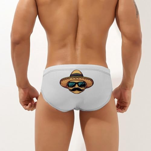 BCinco De Mayo Mustache Face Men's Swim Trunks Briefs Swimsuit Swimwear Bathing for Underwear Beach2
