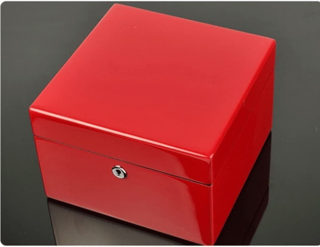 Joyero para Mujer Joyero Musical Cuadrado De Madera Caja De Música De La Ciudad Del Cielo Regalos Musicales Creativos Caja Organizadora de Joyas (Color : Red Square Jewelry Box)