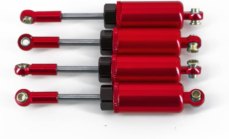 DAIHAOEE For Mjx For Hyper Go 1/14 14210 14209 Upgrade Parts Metal Front And Rear Hydraulic Shock Absorbers For Rc Car CNC Aluminum Accessories(Rot)