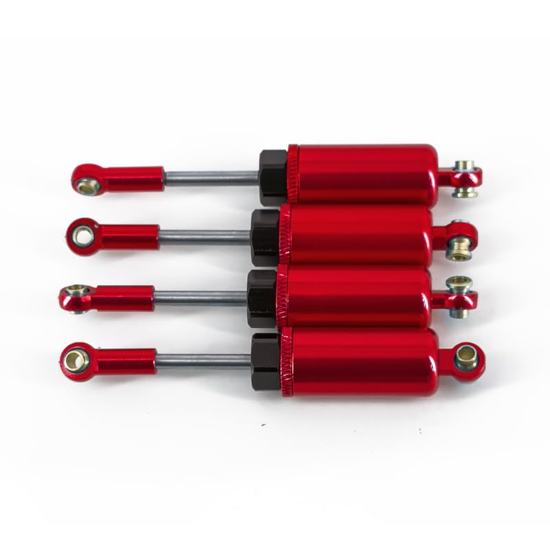 DAIHAOEE For Mjx For Hyper Go 1/14 14210 14209 Upgrade Parts Metal Front And Rear Hydraulic Shock Absorbers For Rc Car CNC Aluminum Accessories(Rot)