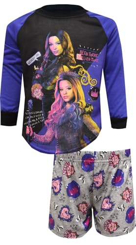 AME Sleepwear Girls Disney Descendants Wickedly Cool Shortie Pajama (6) Purple