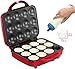 Holstein Housewares Non-Stick 12-Count Electric Cupcake Maker Machine – Bakes 12 Cupcakes, Muffins, Pizza Cups, Cinnamon Buns – Perfect for Gifts, Birthdays, Holidays, or Bake Sales, Red