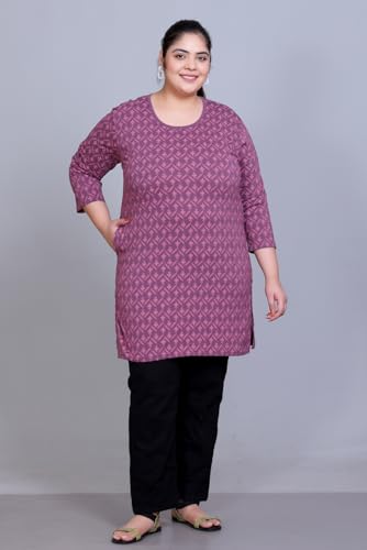 Image of RYSH Women's Plus Size Printed Longline Tops | Printed longline tops in multiple colours and plus sizes