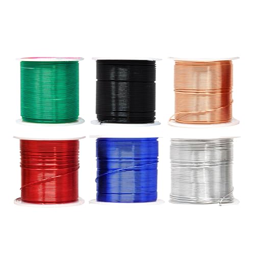 Image of Mandala Crafts 12 14 16 18 20 22 Gauge Anodized Jewelry Making Beading Floral Colored Aluminum Craft Wire Wholesale Combo (20 Gauge, Combo 9) | 450 FT, Colored, Flexible, Bendable for Bonsai Armature Sculpting Wire Wrapping Jewelry Making, Weather & Tarnish Resistant