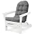 MQK Adirondack Chair Cushion, Thick Indoor/Outdoor Rocking Chair Cushion with High Elasticity PP Cotton, Fade-Resistant, 44'x19'x4