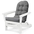 MQK Adirondack Chair Cushion, Thick Indoor/Outdoor Rocking Chair Cushion with High Elasticity PP Cotton, Fade-Resistant, 44'x19'x4