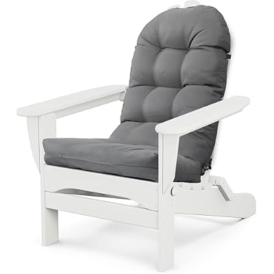 MQK Adirondack Chair Cushion, Thick Indoor/Outdoor Rocking Chair Cushion with High Elasticity PP Cotton, Fade-Resistant, 44'x19'x4
