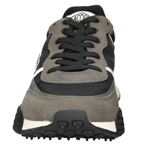 Lacoste Mens L-Spin Deluxe Sneaker, BLK/DK Gry, 134