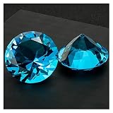ICAMAS K9 Cristal Verre Cristal Diamant en Forme de Presse-papiers décoratif Coupe Verre géant Pierres précieuses Mariage noël Ornement Cadeaux (Color : Sky Blue, Size : 30mm)