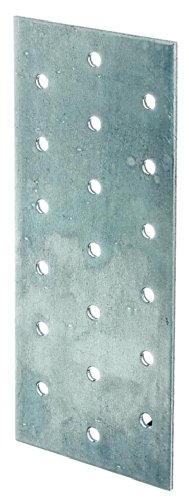 GAH-Alberts - Placa con agujeros (acero galvanizado por procedimiento sendzimir), 140 x 60 mm / 50 unidades