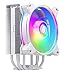 Cooler Master Hyper 212 Halo CPU Air Cooler - Pure White Aluminium Finish, 4 Continuous Direct Contact Heat Pipes with Fins, MF120 Halo2 ARGB Fan, ARGB Auto Detect, LGA1700 & AM5 Brackets - White