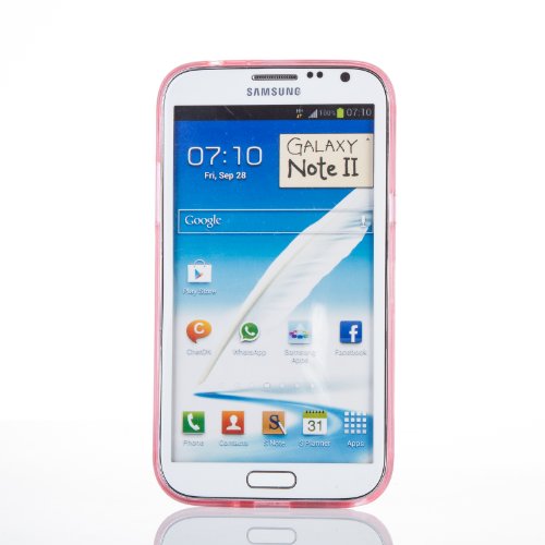 Gadgetsevil Glow in the Dark Noctilucent Transparent TPU+PC Case for Samsung Galaxy Note 2 N7100 / N7105 / SGH-T889 (Pink)
