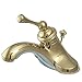 Kingston Brass KB3542BL Vintage 4-Inch Centerset Lavatory Faucet and Brass Pop-Up, Polished Brass
