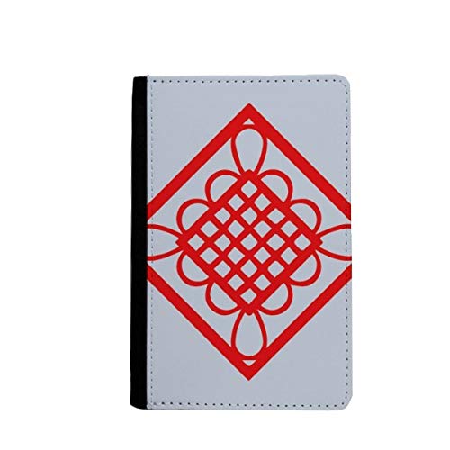 Porte-passeport classique noeud chinois aux finitions diamant