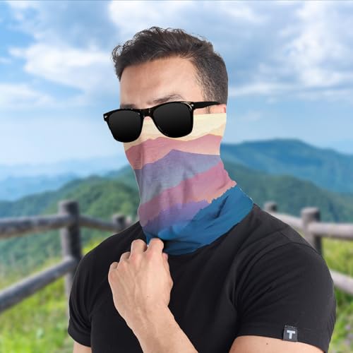 Ice Silk Cooling Neck Gaiter with Graffiti Design, Windproof and Breathable for Sports and Casual Wear