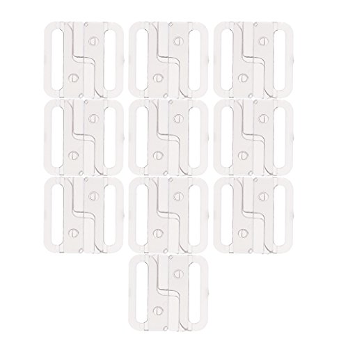 Duiaynke 10 Sets Plastic Bra Strap Clasp Bralette Buckle Sewing Clip Hooks (Clear)