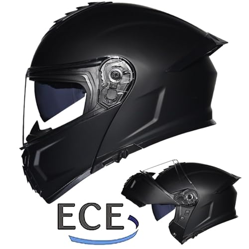 Casque moto modulable avec double visière solaire et écran ECE
