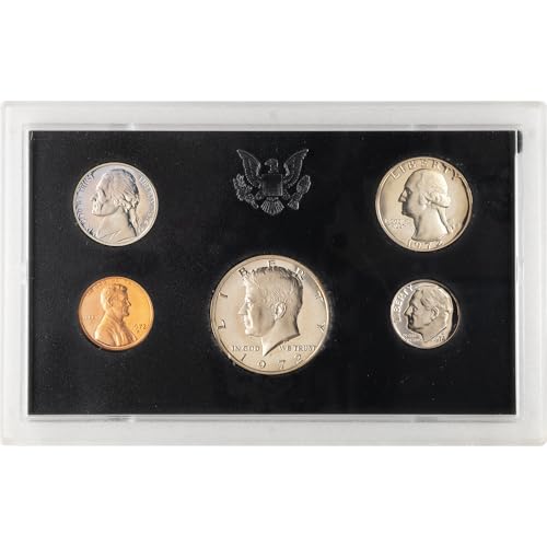 1972 S U.S. Mint Clad Proof Set Cent, Nickel, Dime, Quarter, Half Dollar US Mint Proof