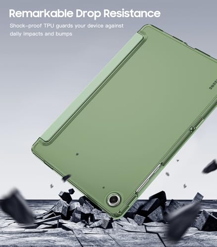 Image of TiMOVO Soft Case for Samsung Galaxy Tab A11+ /A11 Plus 11 inch 2026, Green | Fit for SM-X230 /X236 /X238, Slim Soft TPU, Translucent Frosted Back, Auto Wake /Sleep