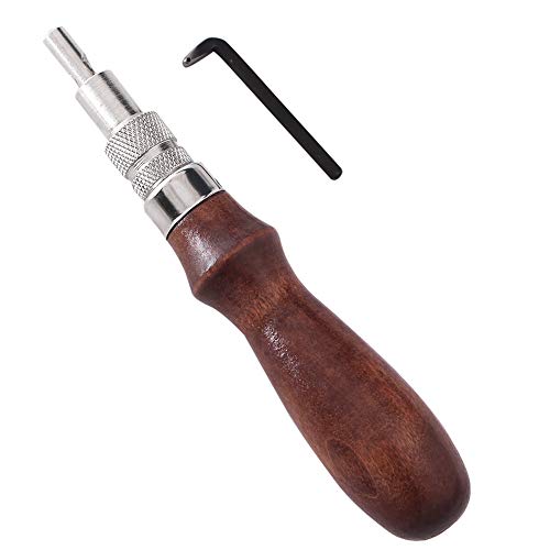 Co-Link Professional Adjustable 1Mm Leather Edge Stitching Groover Leathercraft Groove Gouge With Wooden Handle #TOP4