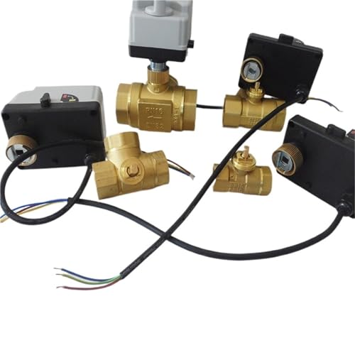 Válvula esférica motorizada DN20 de 3 vías tipo T para evitar cortes de agua con bypass
