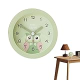Rianpesn Despertadores para Dormitorios,Despertador Infantil Silent Sweep Seconds | Reloj Despertador Dibujos Animados, Reloj pequeño Que no Hace tictac con luz Nocturna para Dormitorio