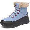 Dannto Womens Winter Snow Boots Warm Fur Lined Ankle Shoes Water Resistant Booties Non Slip Sole