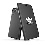 アディダス iPhone11ProMaxケース 手帳型 トレフォイル ブラック [adidas iPhone 11 Pro Max カバー black/white BASIC Booklet]