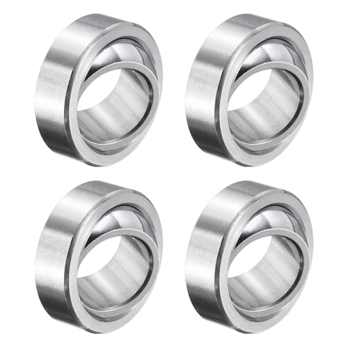 QUARKZMAN 4 Stück GE12C Sphärisches Gleitlager, 12x22x7mm Gelenklager Lagerstahl Vorgeschmiertes Radial Spherical Plain Bearing ABEC-3 Präzision