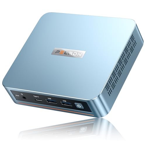 PELADN WI-6 Mini-PC,Intel 12. Generation Alder Lake-N95 (bis zu 3,4 GHz), 8GB DDR4 RAM, 256GB M.2 PCIe SSD, Desktop-Computer mit Unterstützung für 4K Triple Display/USB3.2/WiFi 5/BT4.2/Win11 Pro
