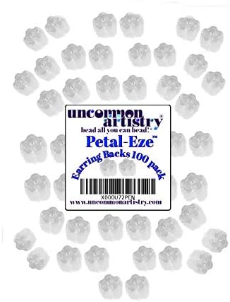 UnCommon Artistry Petal-Eze Flower Style Soft Rubber Earring Backs (Earnuts) 100