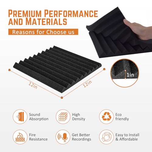 image for Saiqiang 56 Pack Acoustic Foam Panels, 1