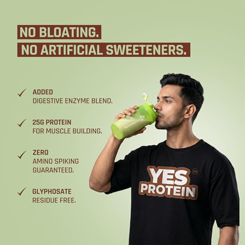 Image of Naturaltein YES Protein 1kg | Fermented Yeast Vegan Protein Powder |Pista Kulfi Flavour| 25 g Protein | No Added Sugar | Naturally Sweetened | Digestive Enzymes | Heavy Metal Tested | 28 Servings