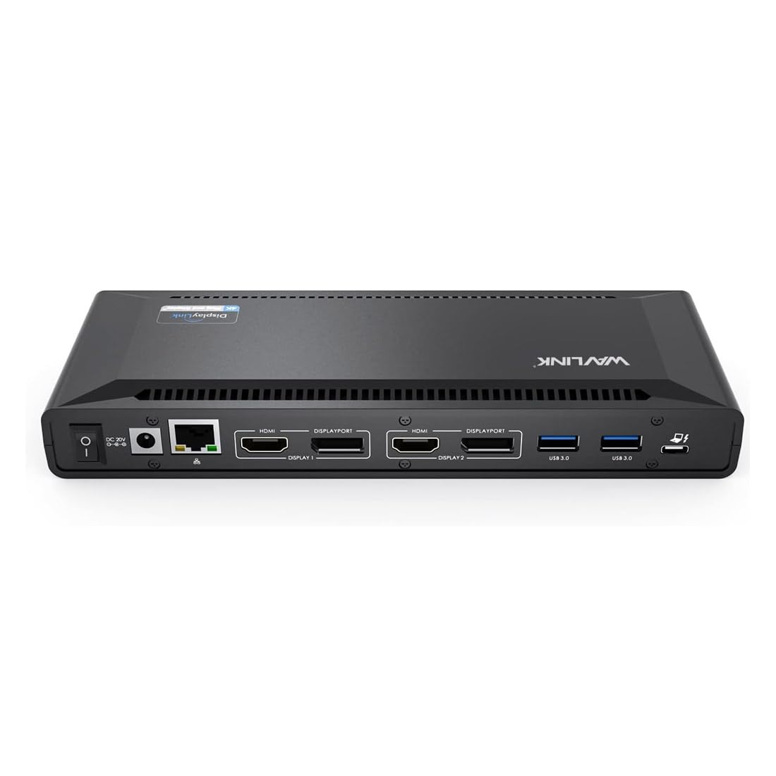 WAVLINK Station d'accueil USB-C Double Écran 4K, Charge 100W, 2 HDMI/DisplayPort, Compatible Mac, Windows, Thunderbolt 3/4, 6 USB, Ethernet, Audio, Compatible avec Le Nouveau MacBook Neo