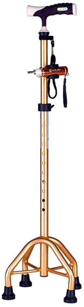 Stampelle telescopiche antiscivolo Deambulatori Stampelle in alluminio Bastone da passeggio a quattro zampe per uomo anziano Lampada antiscivolo retrattile Walker Bastone da passeggio con ospedale (