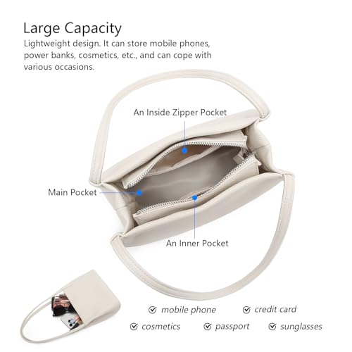 PU Leather Tote Bag Stylish Tote Bag with Zipper and Pockets for Women on the Go4