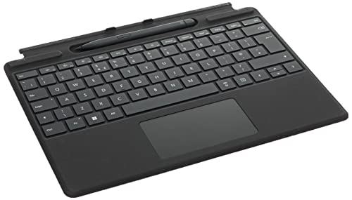 Microsoft Surface Pro 9, 8 o X - Funda Tipo Firma con Lector de Huellas Dactilares, Color Negro...