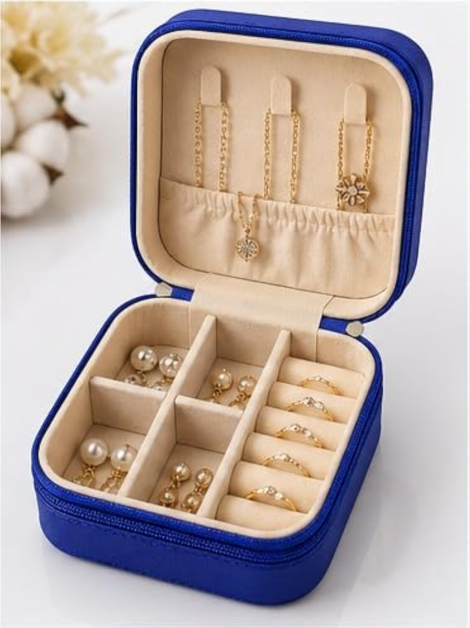 Portable Jewellery Organizer Travel Case with Zipper