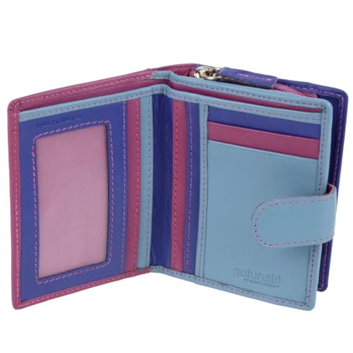 Golunski Leather Ladies Compact Purse/Wallet RFID Protected - Montana Multi