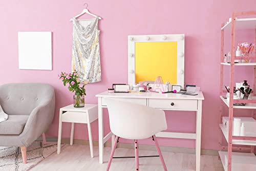 Image of 393 inchx17.7 inch Pink Peel and Stick Wallpaper Solid Color Contact Paper Self Adhesive Removable Wallpaper for Wall Covering Vinyl Roll