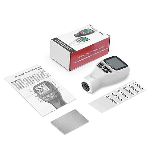 Medidor digital de espesor de recubrimiento para automóviles GANAZONO, con retroiluminación e indicador de batería, diseño compacto para mediciones precisas en superficies férricas y no férricas miniatura 3