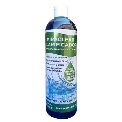 Miraclear 500 C.c.clarificador , Floculante, Eliminador De Grasa Para Piscinas, Piscinas Desmontables Y Spas