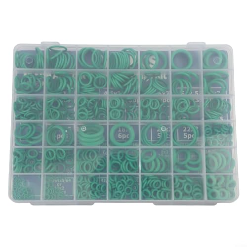 Kit de juntas tóricas de aire acondicionado de 595 piezas, juego de juntas de goma de sellado de 36 tamaños para reparación de tuberías de compresor de CA de coche, anillos de sellado automotrices con