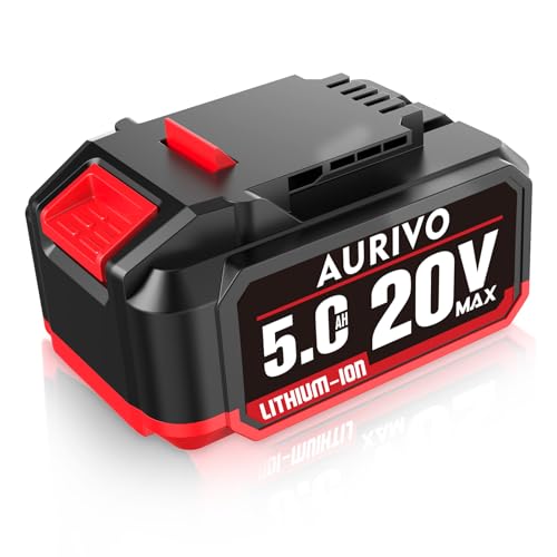 AURIVO 5.0Ah Battery Replacement for Bauer 20V Lithium Battery, 100Wh 1200+ Cycles Li-ion Battery, Fits 65+ Bauer 20V Tools, 1907C-b Hypermax Battery