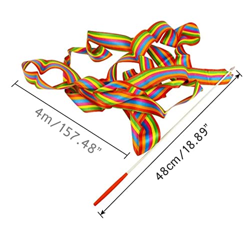 4M Kleurrijke Gym Linten Dans Streamers Lint Ritmische Kunst Gymnastiek Ballet Streamer (Color : 2) - Image 5