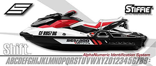 Stiffie Shift Silver 3" Id Kit Alpha-Numeric Registration Identification Numbers Stickers Decals For Boats & Personal Watercraft #TOP5