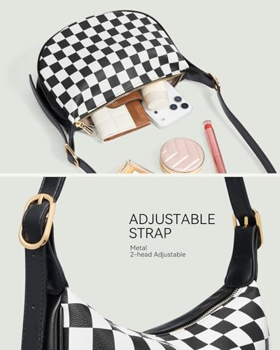 Image of BOSTANTEN Purses for Women Crescent Crossbody Bag Vegan Leather Shoulder Hobo Handbag Adjustable Strap