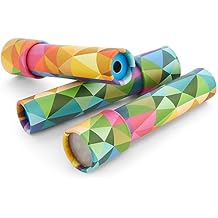 Blue Panda Rainbow Prism for Kids Kaleidoscope - 3-Pack, 8 x 1.3 in - Plastic Prism Viewer with Retro Patterns & Rainbow Party Favor Pack for Kid Birthday Party
