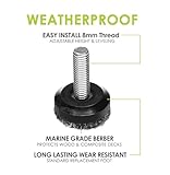 Slipstick Gorilla Weatherproof Screw-in Leg Glides (8 Pack) for Chairs, Tables, and Outdoor Furniture Feet, 1-1/8 Inch Berber Glide, M8 Thread - Image 2