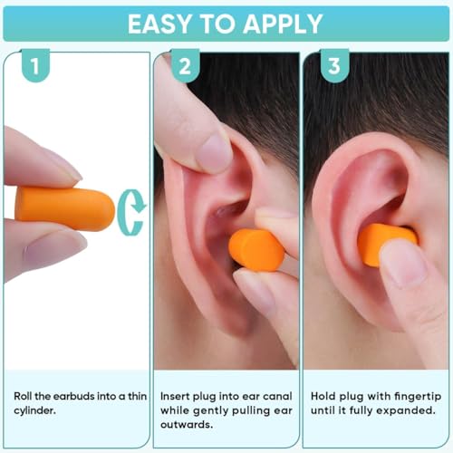 Image of TICONN 400 Pairs Foam Ear Plugs, Hunting Earplugs Individually Wrapped 32dB NRR Noise Reduction Ear Plugs for Sleeping Fishing Passive Hearing Protection Travel Study Concentration (400 Pairs)